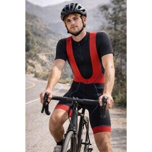 Giordana Body Clone Cycling Bib Shorts Men’s 2XL Made in Italy Padded Red Black
